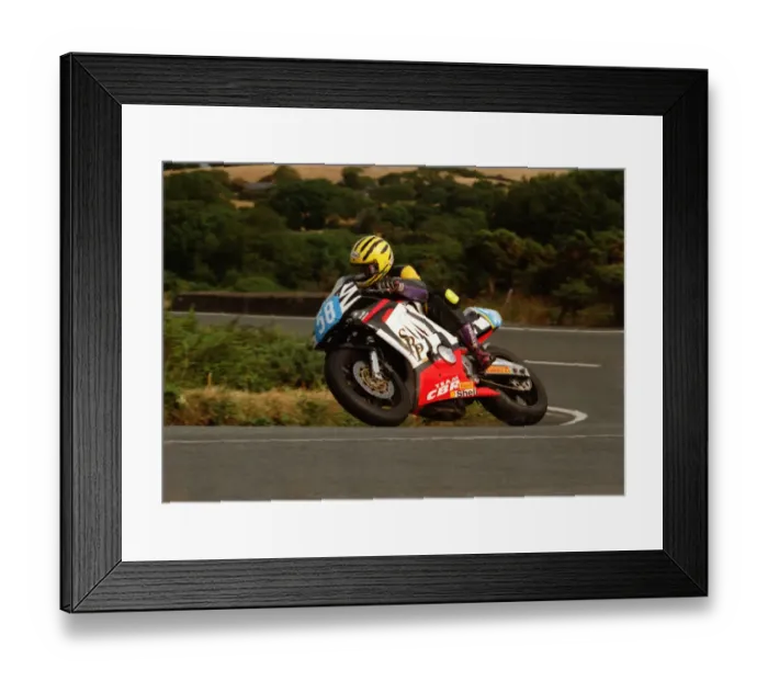 Framed Print : Ian Baddeley (Honda) 1995 Newcomers Manx Grand Prix Framed Print : Ian Baddeley (Honda) 1995 Newcomers Manx Grand Prix