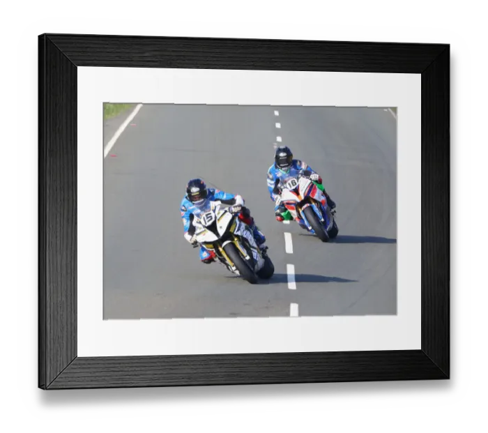 Framed Print : Derek Sheils and Jamie Coward (BMW) 2018 Superbike TT Framed Print : Derek Sheils and Jamie Coward (BMW) 2018 Superbike TT