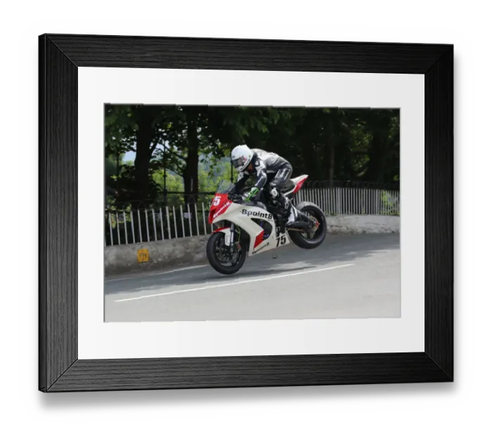 Framed Print : Frank Gallagher (Kawasaki) 2018 Superbike TT