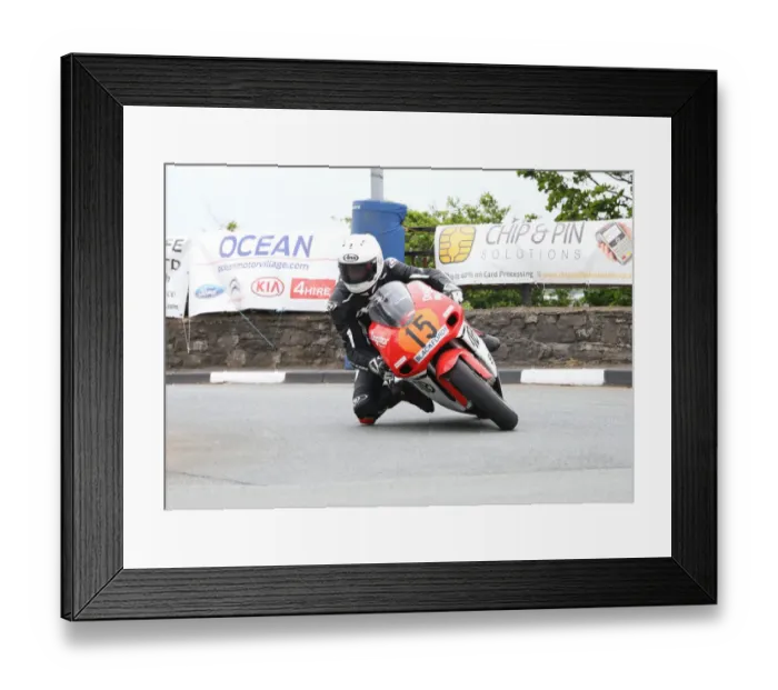 Framed Print : Gary Vines (Honda) 2018 Pre-TT Classic