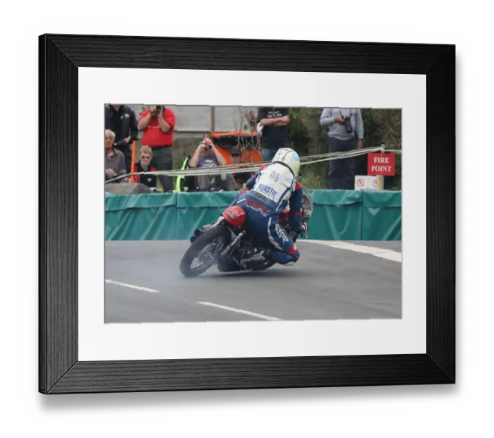 Framed Print : Peter Boast (Honda) 2018 Pre-TT Classic