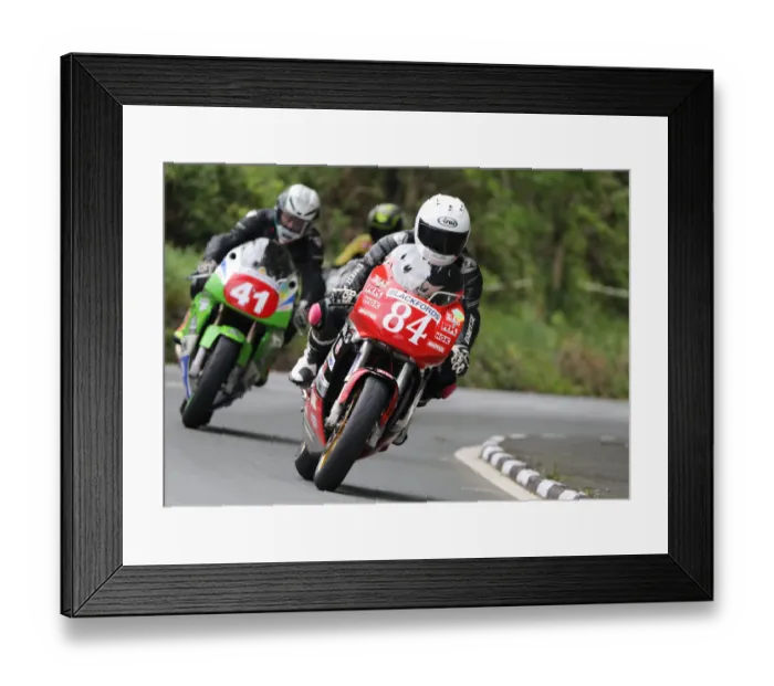 Framed Print : Allan Brodie (Suzuki) &Ben Rea (Kawasaki) 2018 Pre-TT Classic Framed Print : Allan Brodie (Suzuki) &Ben Rea (Kawasaki) 2018 Pre-TT Classic