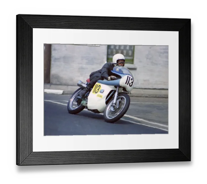 Framed Print : Brian Swales (Norton) 1970 Senior TT