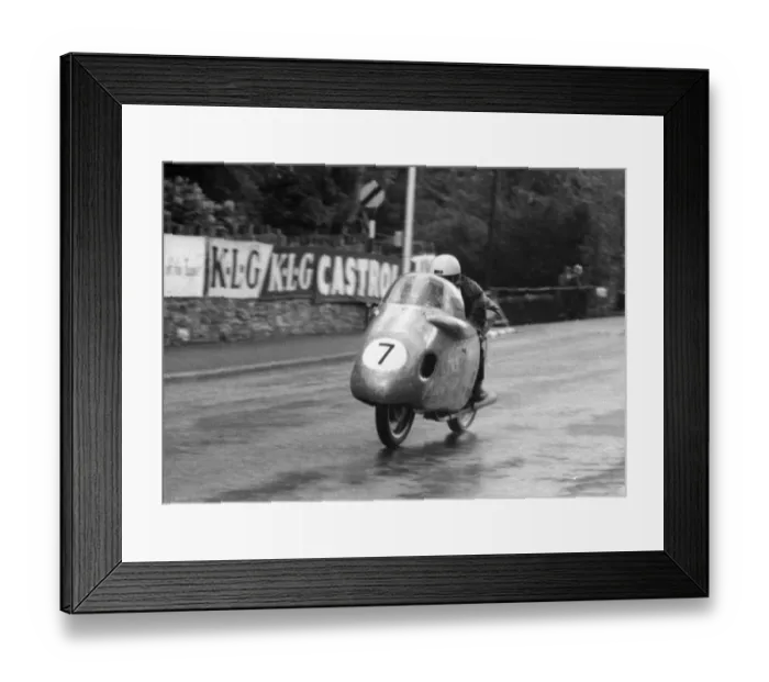 Framed Print : Horst Kassner (NSU) 1956 Lightweight TT