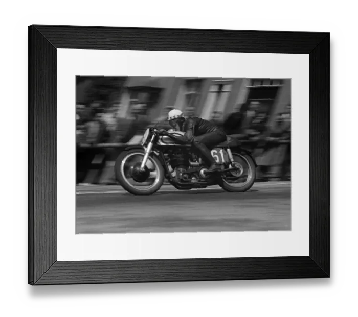 Framed Print : Roy Amm (Norton) 1953 Senior TT