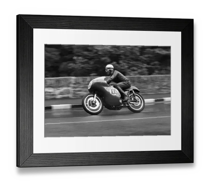 Framed Print : Nigel Warren (Matchless) 1965 Senior Manx Grand Prix Framed Print : Nigel Warren (Matchless) 1965 Senior Manx Grand Prix