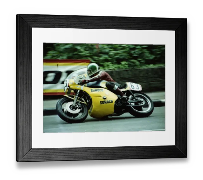 Framed Print : Bill Lawrence (Sunoco Kawasaki) 1980 Classic TT Framed Print : Bill Lawrence (Sunoco Kawasaki) 1980 Classic TT