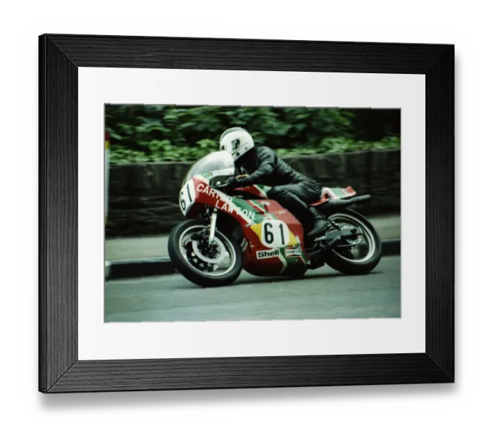 Framed Print : Alan Lawton (Suzuki) 1980 Classic TT