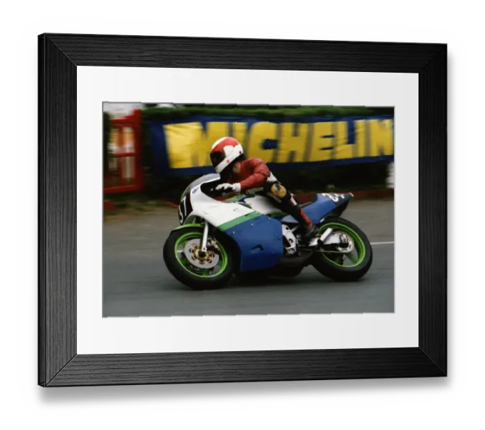 Framed Print : Jeremy Doughty (Kawasaki) 1992 Supersport 400 TT