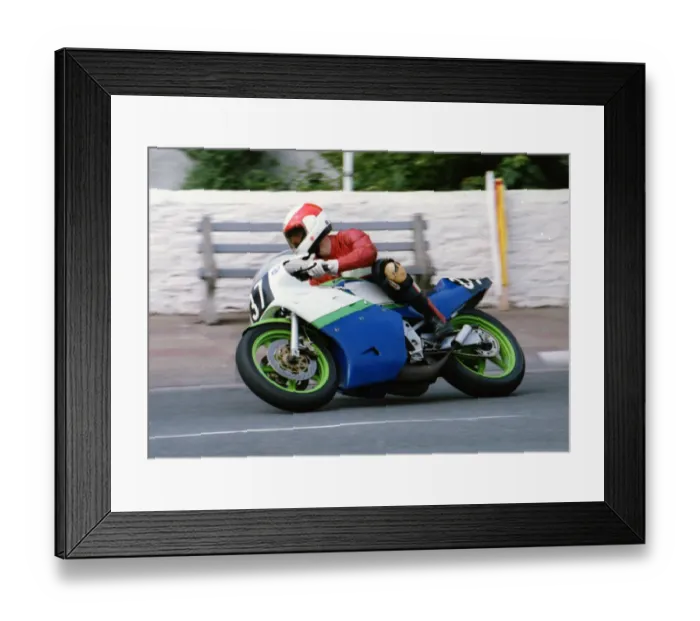 Framed Print : Jeremy Doughty (Kawasaki) 1992 Supersport 400 TT
