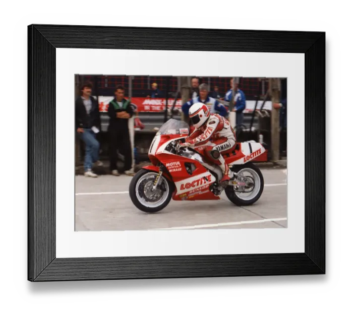 Framed Print : Geoff Johnson (Yamaha) 1990 Formula One TT Framed Print : Geoff Johnson (Yamaha) 1990 Formula One TT