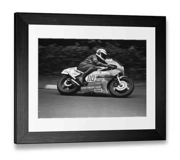 Framed Print : Geoff Johnson (Yamaha) 1980 Senior Manx Grand Prix Framed Print : Geoff Johnson (Yamaha) 1980 Senior Manx Grand Prix