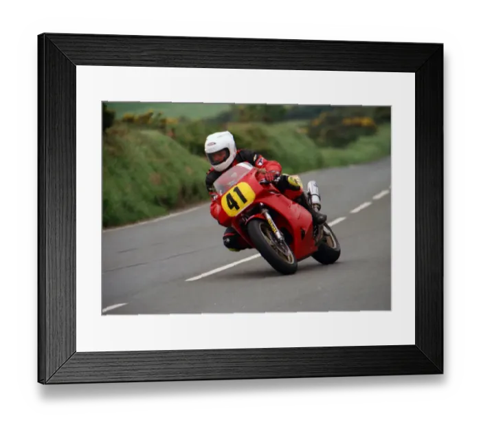 Framed Print : Alan Bud Jackson (Bob Jackson Honda) 2002 Senior TT