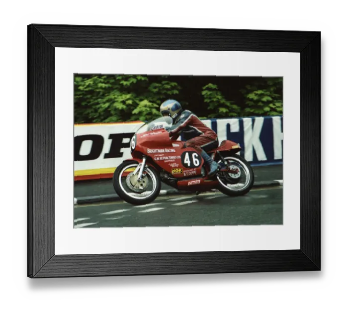 Framed Print : Malcolm Wheeler (Brightman Aermacchi) 1980 Formula Three TT Framed Print : Malcolm Wheeler (Brightman Aermacchi) 1980 Formula Three TT
