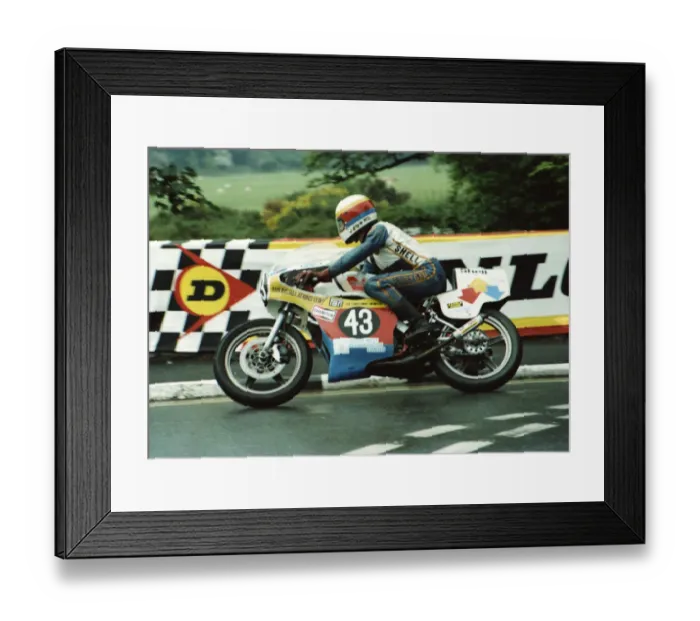 Framed Print : Dennis Casement (Yamaha) 1980 Formula Three TT