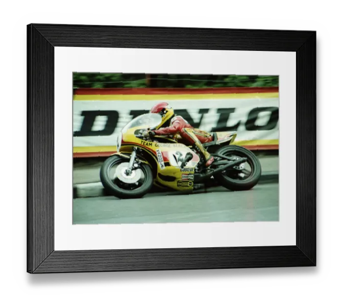 Framed Print : Jeff Sayle (Yamaha) 1980 Classic TT