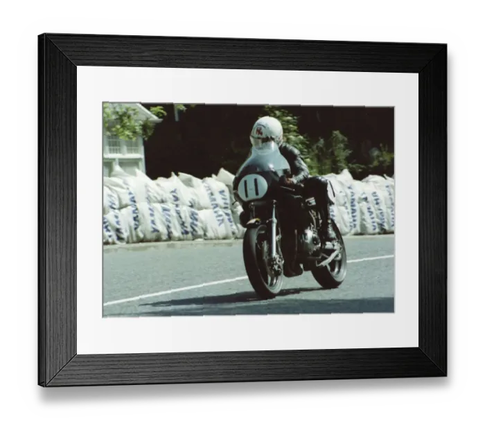 Framed Print : Ron Haslam (Black Protest Honda) 1981 Classic TT Framed Print : Ron Haslam (Black Protest Honda) 1981 Classic TT