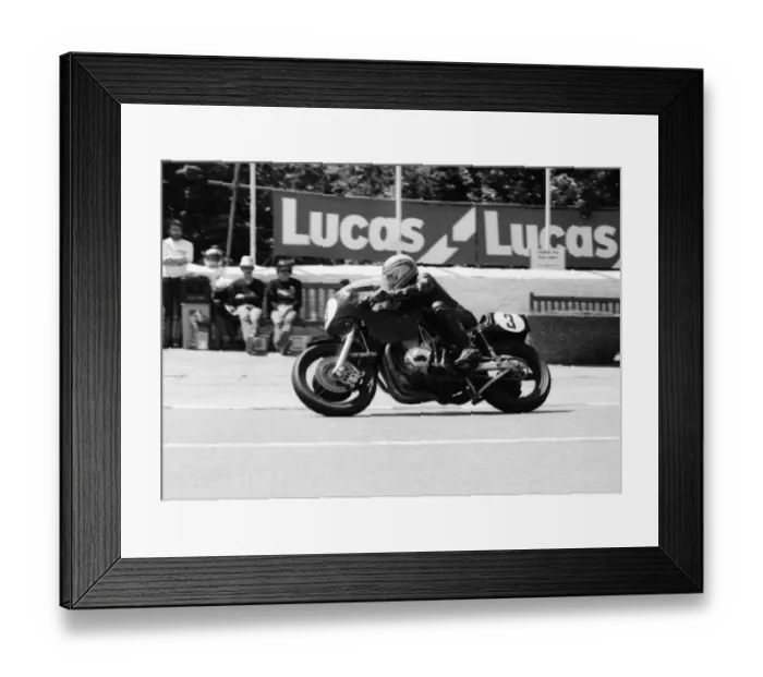Framed Print : Joey Dunlop (Black Protest Honda) 1981 Classic TT