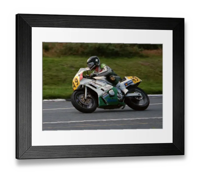 Framed Print : Mark Stirling (Yamaha) 1990 Senior Manx Grand Prix Framed Print : Mark Stirling (Yamaha) 1990 Senior Manx Grand Prix