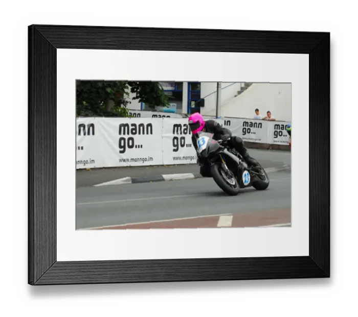 Framed Print : Simon Perkin (Triumph) 2013 Junior Manx Grand Prix Framed Print : Simon Perkin (Triumph) 2013 Junior Manx Grand Prix