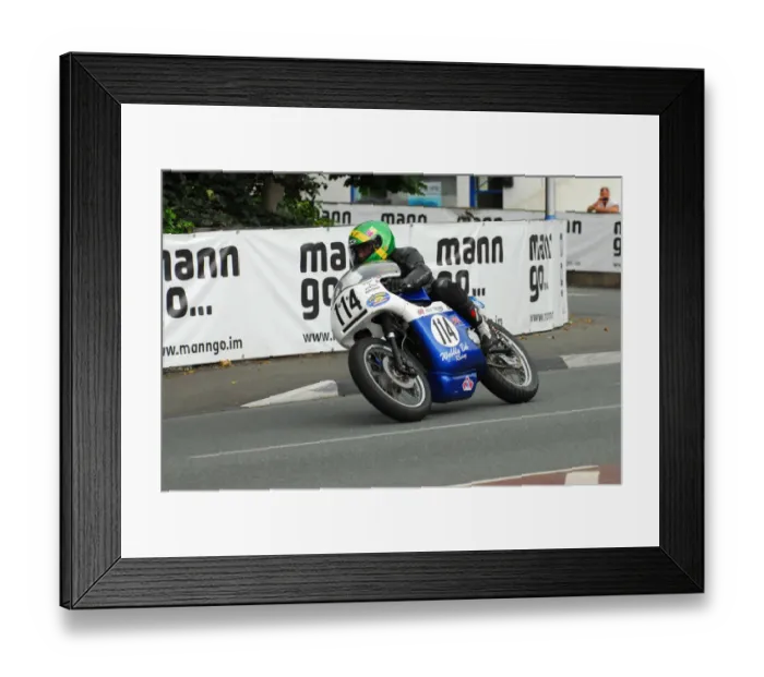 Framed Print : Chris McGahan (Triumph) 2013 Formula Classic TT Framed Print : Chris McGahan (Triumph) 2013 Formula Classic TT