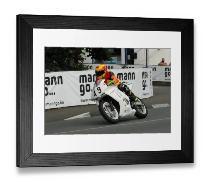 Framed Print : Tim Devlin (Honda) 2013 Formula One Classic TT