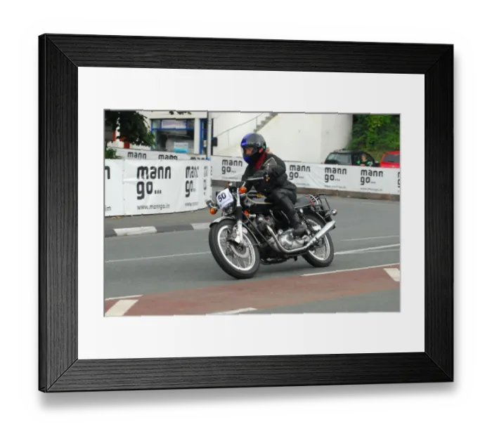 Framed Print : Andrew Fryer (Norton) 2013 Classic TT Parade Lap Framed Print : Andrew Fryer (Norton) 2013 Classic TT Parade Lap