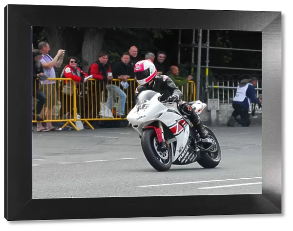 Mat Oxley (Yamaha) 2013 Classic TT Lap of Honour