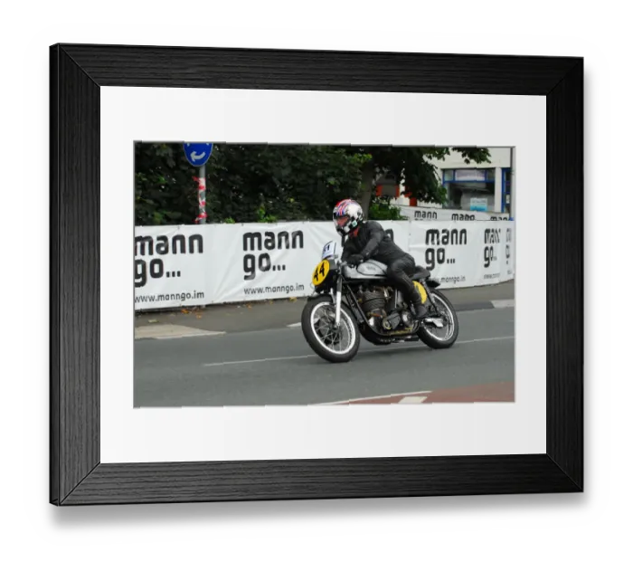 Framed Print : Clive Hilton (Norton) 2013 Classic TT Parade Lap Framed Print : Clive Hilton (Norton) 2013 Classic TT Parade Lap