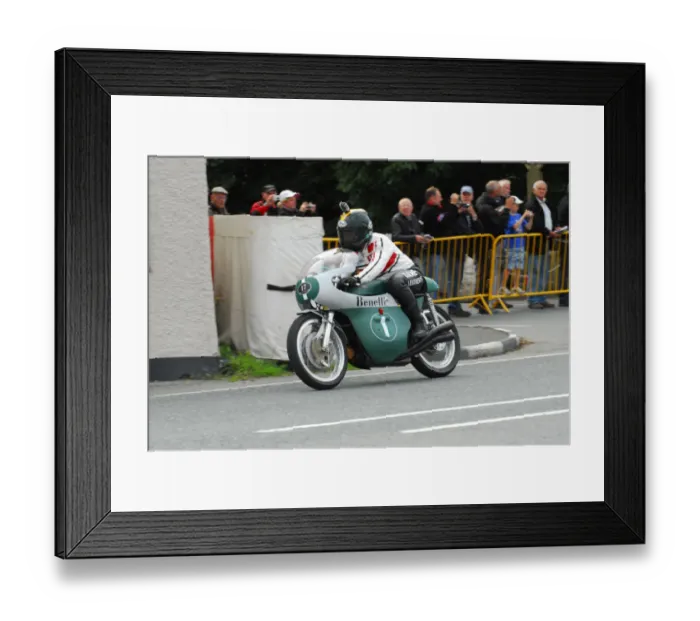 Framed Print : Kel Carruthers (Benelli) 2013 Classic TT Lap of Honour Framed Print : Kel Carruthers (Benelli) 2013 Classic TT Lap of Honour