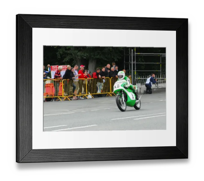 Framed Print : Kork Ballington (Kawasaki) 2013 Classic TT Lap of Honour Framed Print : Kork Ballington (Kawasaki) 2013 Classic TT Lap of Honour