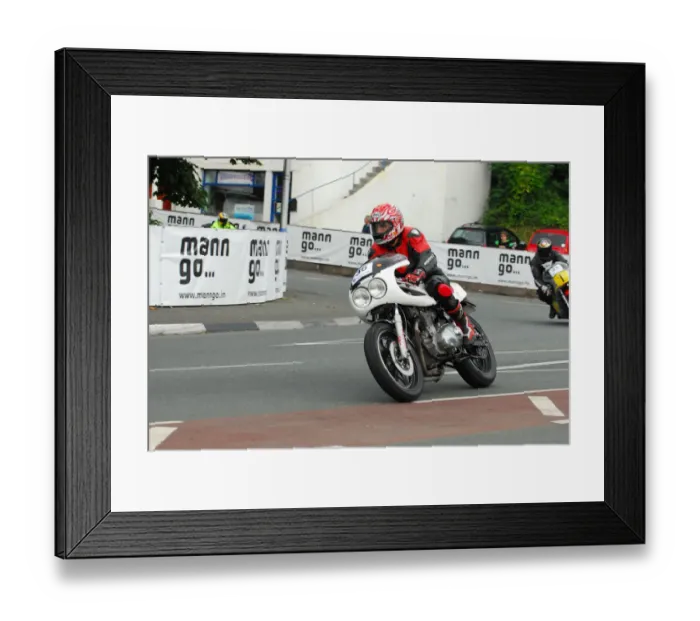 Framed Print : Ken Drysdale (Triumph) 2013 Classic TT Parade Lap Framed Print : Ken Drysdale (Triumph) 2013 Classic TT Parade Lap