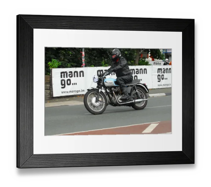Framed Print : Norman Cowin (Triumph) 2013 Classic TT Parade Lap Framed Print : Norman Cowin (Triumph) 2013 Classic TT Parade Lap