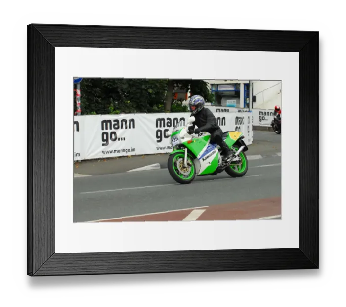 Framed Print : Dirk Voelkner (Kawasaki) 2013 Classic TT Parade Lap Framed Print : Dirk Voelkner (Kawasaki) 2013 Classic TT Parade Lap