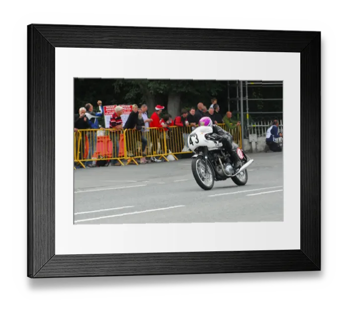 Framed Print : Frank Jones (Triumph) 2013 Classic TT Lap of Honour Framed Print : Frank Jones (Triumph) 2013 Classic TT Lap of Honour