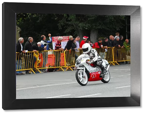 Darin Mills (Honda) 2013 Classic TT Lap of Honour