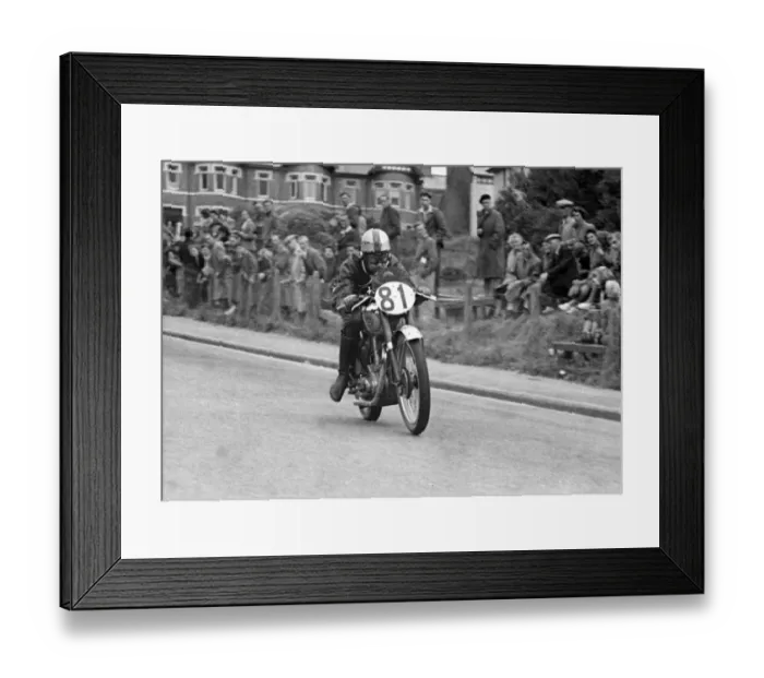 Framed Print : Walter Barker (BSA) 1950 Junior Clubman TT Framed Print : Walter Barker (BSA) 1950 Junior Clubman TT