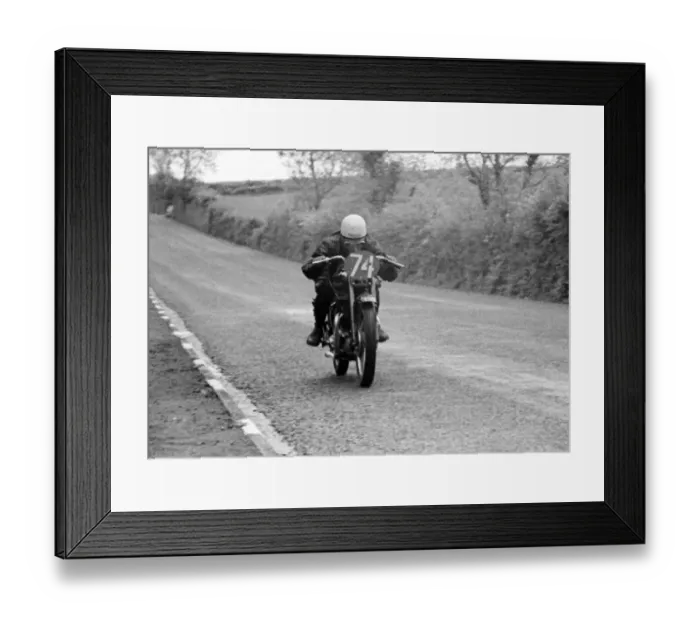 Framed Print : Phil Featherston (Triumph) 1950 Senior Clubman TT Framed Print : Phil Featherston (Triumph) 1950 Senior Clubman TT
