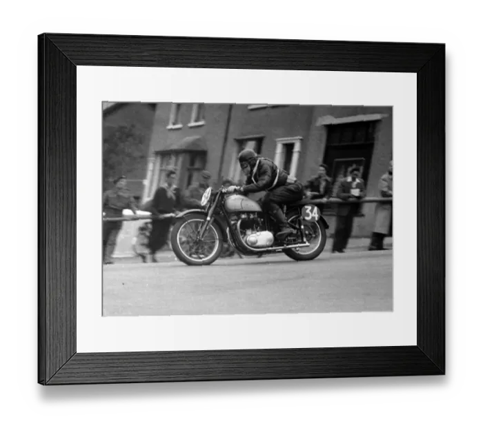 Framed Print : Ken Prince (Triumph) 1952 Senior Clubman TT Framed Print : Ken Prince (Triumph) 1952 Senior Clubman TT