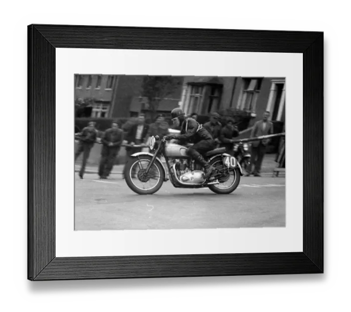 Framed Print : J E Williams (Triumph) 1952 Senior Clubman TT Framed Print : J E Williams (Triumph) 1952 Senior Clubman TT