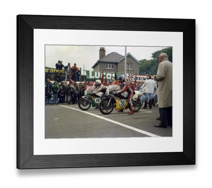 Framed Print : Ernie Coates (Yamaha) & Kenny Blake (Yamaha) 1979 Classic TT Framed Print : Ernie Coates (Yamaha) & Kenny Blake (Yamaha) 1979 Classic TT