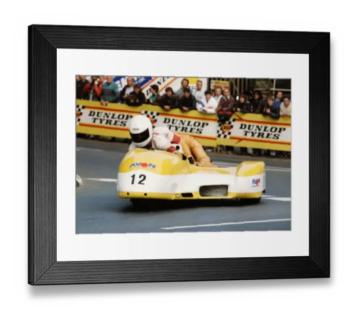 Framed Print : Derek Rumble jnr & Gareth Keep (Yamaha) 1989 Sidecar TT Framed Print : Derek Rumble jnr & Gareth Keep (Yamaha) 1989 Sidecar TT