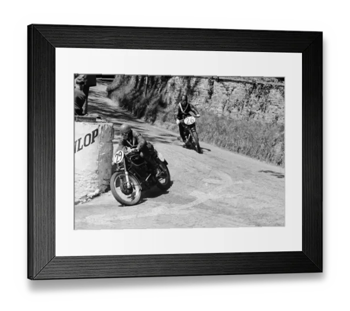 Framed Print : Phil Heath (AJS) 1949 Junior TT Framed Print : Phil Heath (AJS) 1949 Junior TT