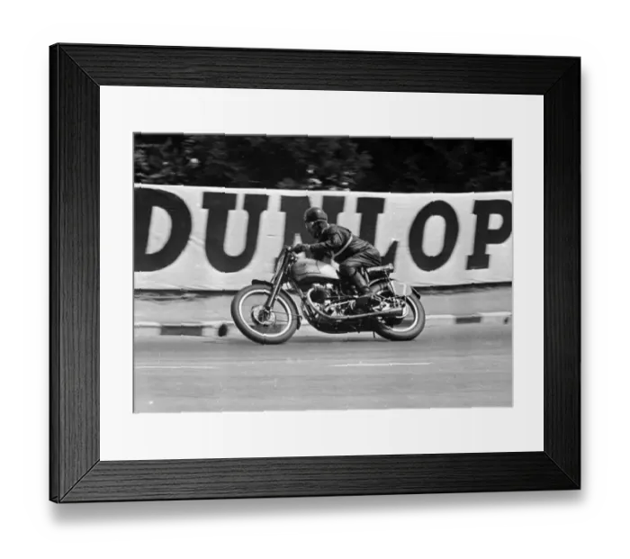 Framed Print : Tommy McEwan (Triumph) 1950 Junior TT Framed Print : Tommy McEwan (Triumph) 1950 Junior TT