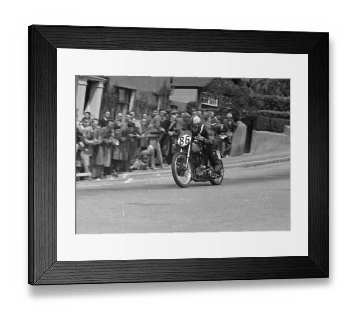 Framed Print : Bill Webster (Excelsior) 1950 Lightweight TT Framed Print : Bill Webster (Excelsior) 1950 Lightweight TT