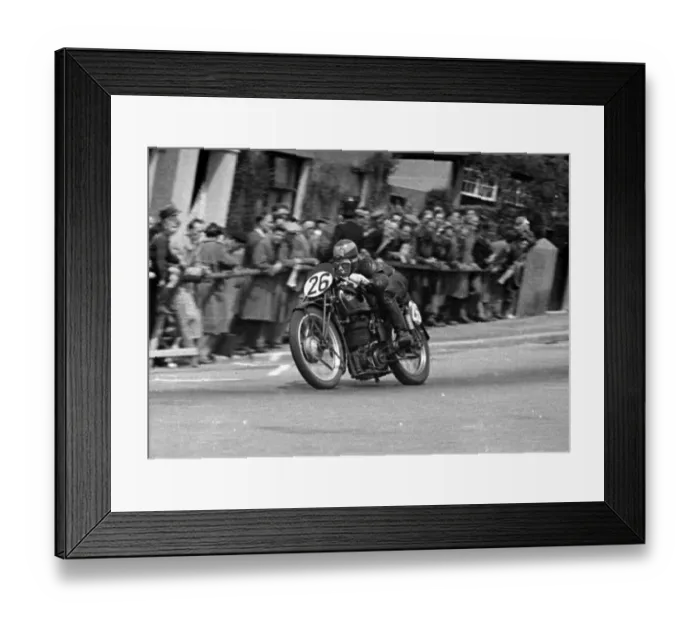 Framed Print : Reg Armstrong (Velocette) 1950 Senior TT