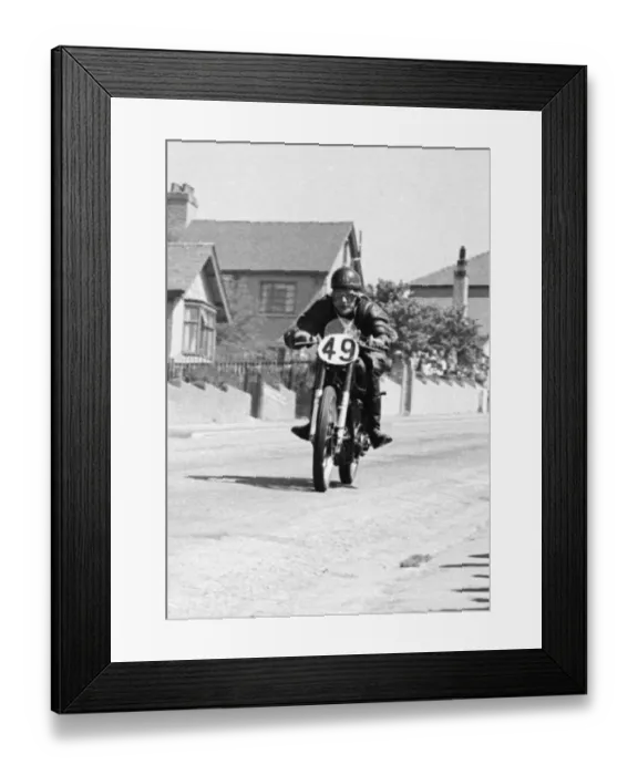 Framed Print : Js Slater (AJS) 1950 Junior TT Framed Print : Js Slater (AJS) 1950 Junior TT