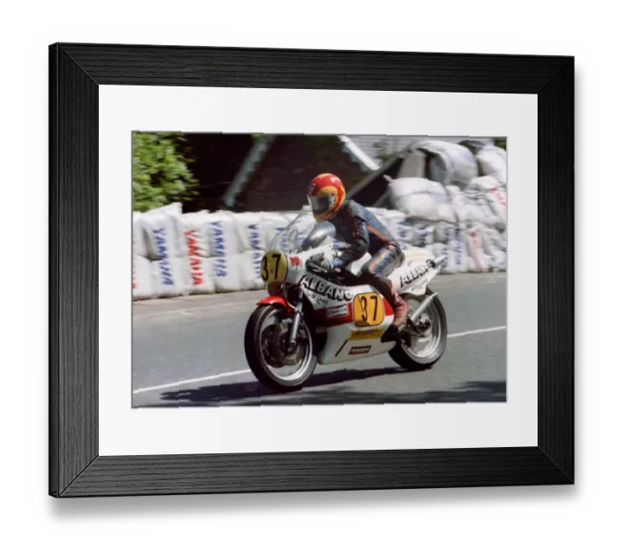 Framed Print : Courtney Junk (Yamaha) 1982 Senior TT Framed Print : Courtney Junk (Yamaha) 1982 Senior TT