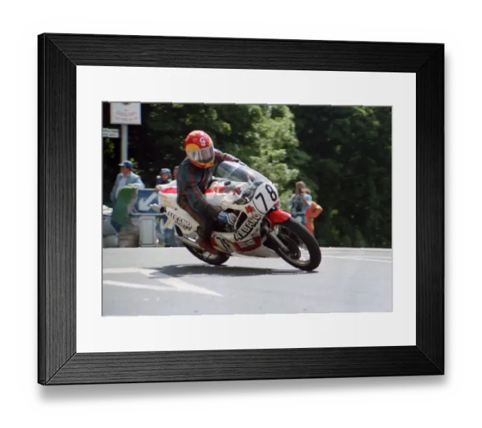 Framed Print : Courtney Junk (Yamaha) 1982 Classic TT Framed Print : Courtney Junk (Yamaha) 1982 Classic TT