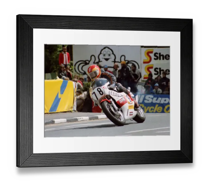 Framed Print : Courtney Junk (Yamaha) 1982 Classic TT Framed Print : Courtney Junk (Yamaha) 1982 Classic TT